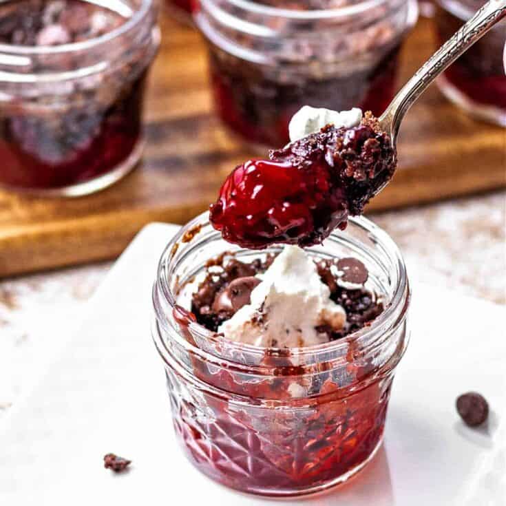 Image for Chocolate Cherry Dump Cake in a Jar