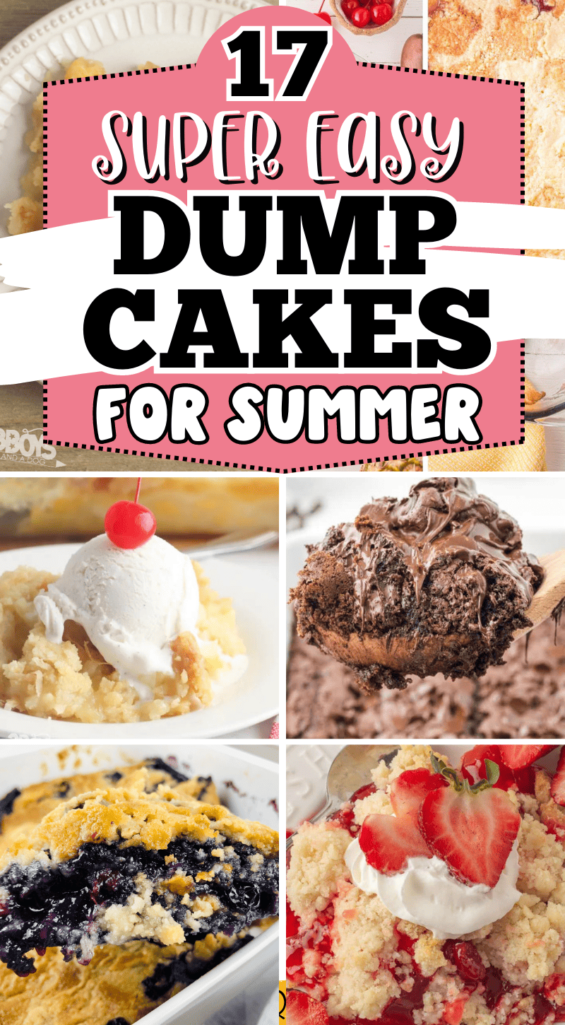 The best dump cake recipes for summer! Easy summer dessert recipes for a picnic, birthday, or potluck. Summer desserts easy, dump cakes recipes easy, summer cake recipes, summer cake ideas, summer cakes, summer dessert ideas, summer desserts easy for a crowd, dump cake recipes using cake mix, yellow box cake mix recipes ideas easy, white box cake mix recipes desserts, doctored box cake mix recipes, dump cakes with pie filling, brownie dump cake, don't mix it cake recipes, lazy dessert recipes.
