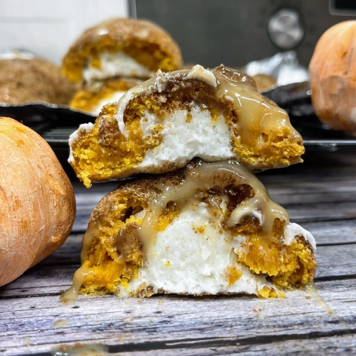 Image for Cheesecake Stuffed Snickerdoodle Pumpkin Cookies