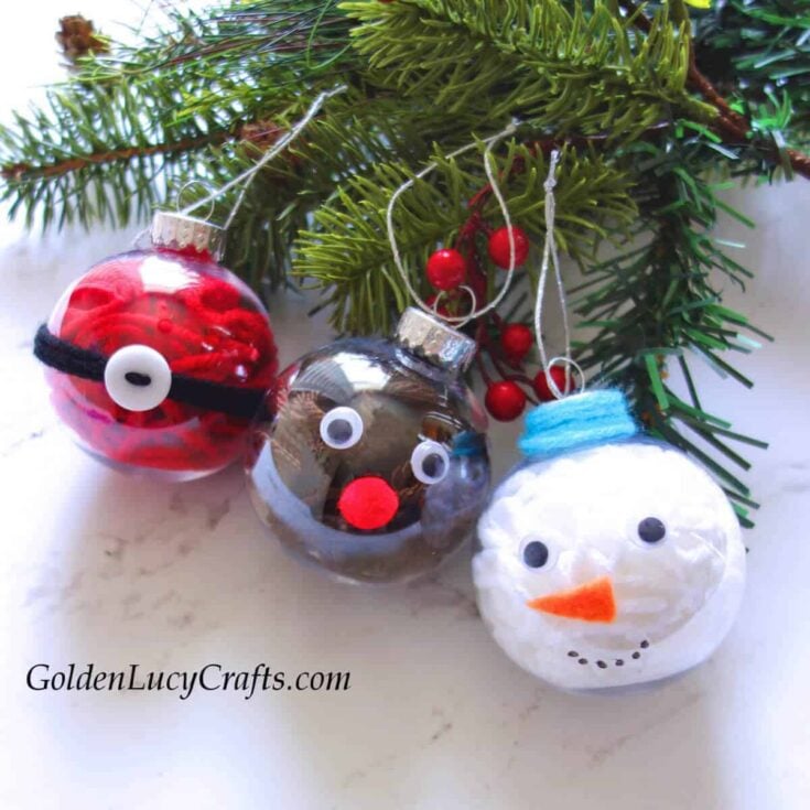 Image for Snowman, Santa, and Reindeer Ornaments