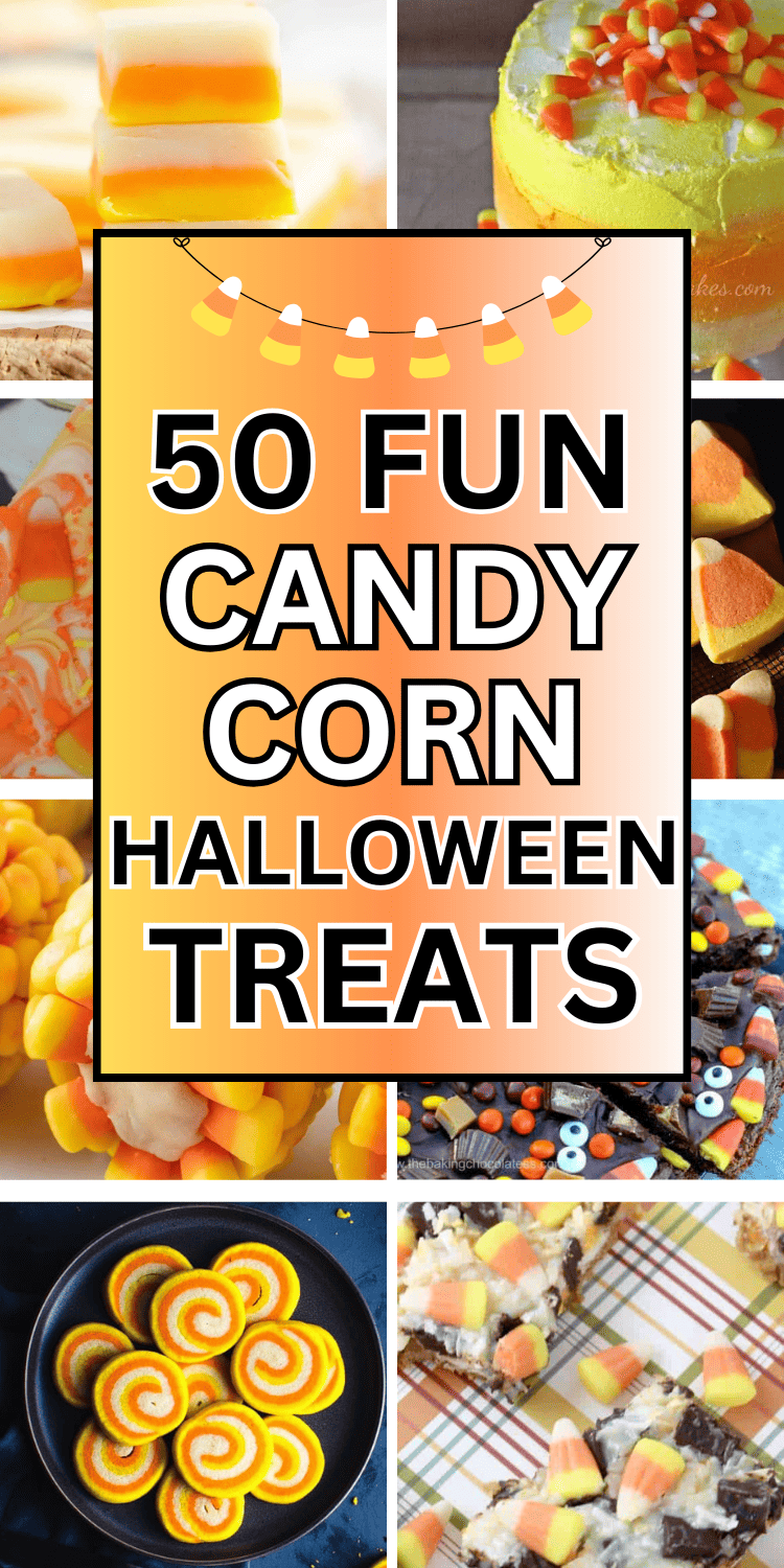 Cute candy corn dessert recipes & Halloween party food ideas! These cute desserts for halloween are candy corn desserts halloween treats, halloween food treats for school, halloween candy corn desserts, halloween food treats easy, halloween food treats kids, halloween food treats desserts, halloween theme dessert ideas, cute halloween themed desserts, halloween food for party desserts fun, spooky halloween desserts for parties, halloween desserts easy parties food, Halloween cupcakes candy corn.
