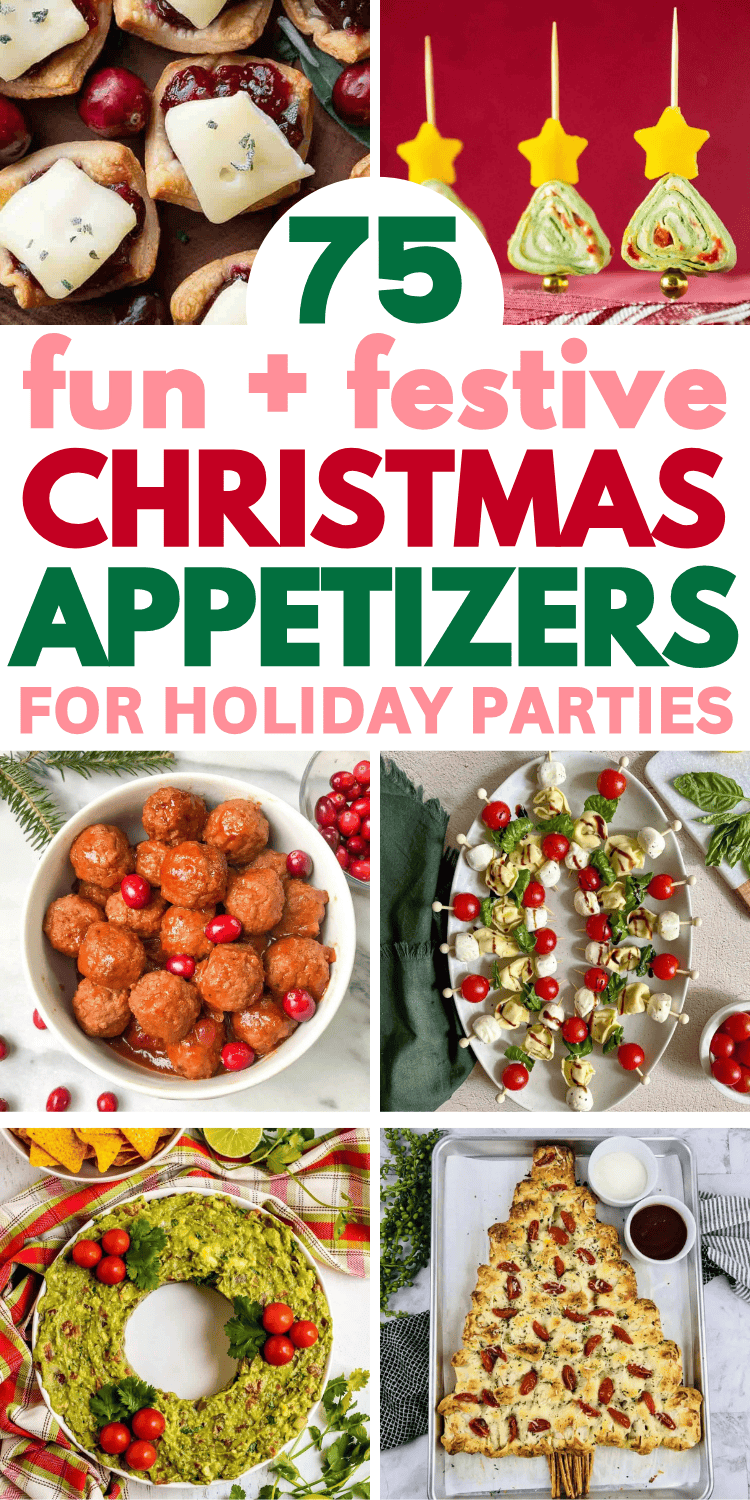 Easy Christmas party appetizers! These fun and festive finger foods include make ahead dips and appetizers for holiday parties. The best food for Christmas party, christmas finger food ideas for parties, christmas party food ideas appetizers, christmas potluck ideas appetizers, finger food christmas party, xmas appetizers party food, christmas themed appetizers for a crowd, christmas eve appetizers, kid friendly holiday appetizers, christmas entertaining, christmas potluck ideas appetizers.