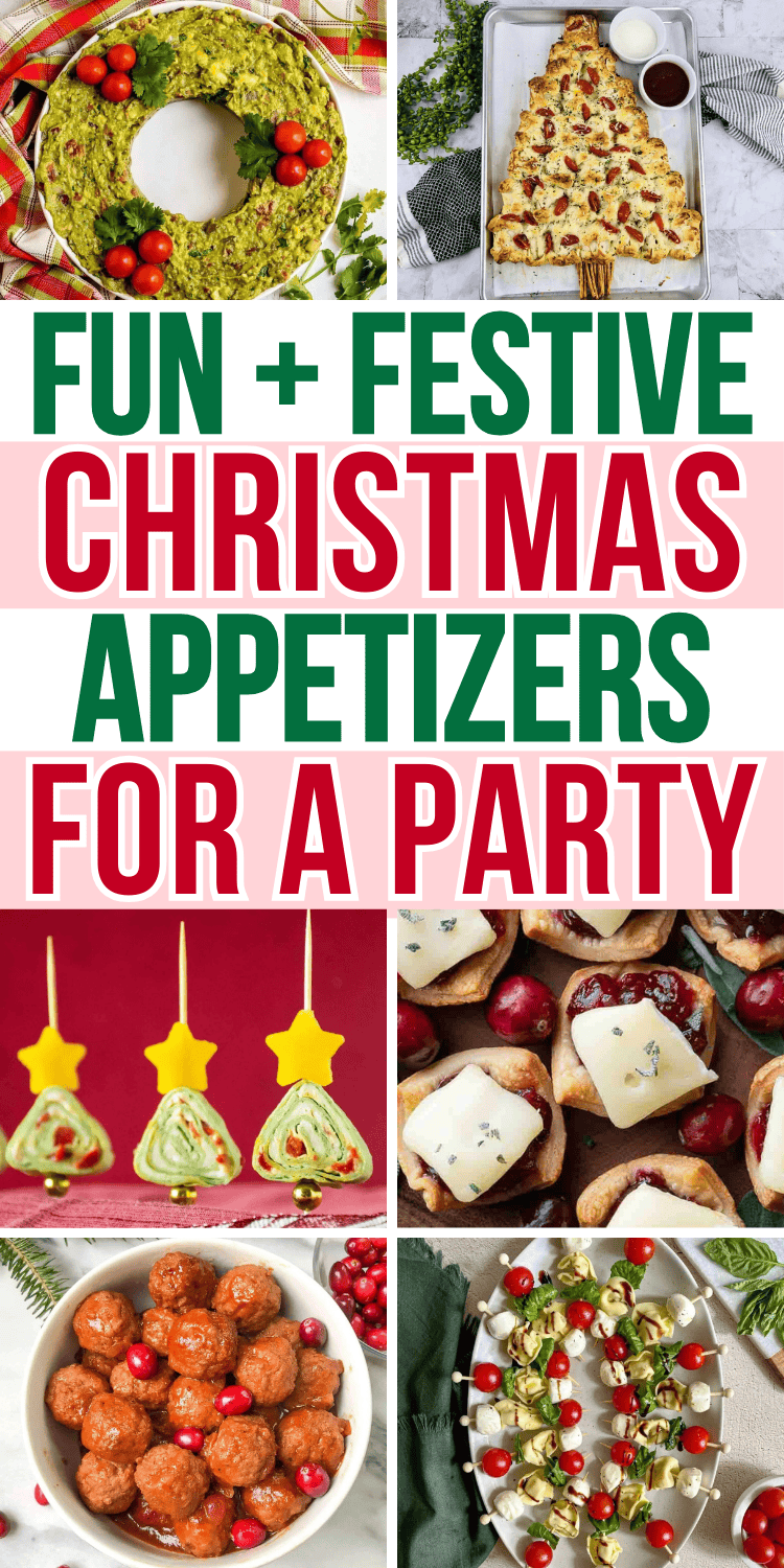 Easy Christmas party appetizers! These fun and festive finger foods include make ahead dips and appetizers for holiday parties. The best food for Christmas party, christmas finger food ideas for parties, christmas party food ideas appetizers, christmas potluck ideas appetizers, finger food christmas party, xmas appetizers party food, christmas themed appetizers for a crowd, christmas eve appetizers, kid friendly holiday appetizers, christmas entertaining, christmas potluck ideas appetizers.