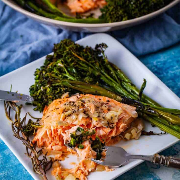 Image for Buttery Baked Salmon with Broccolini
