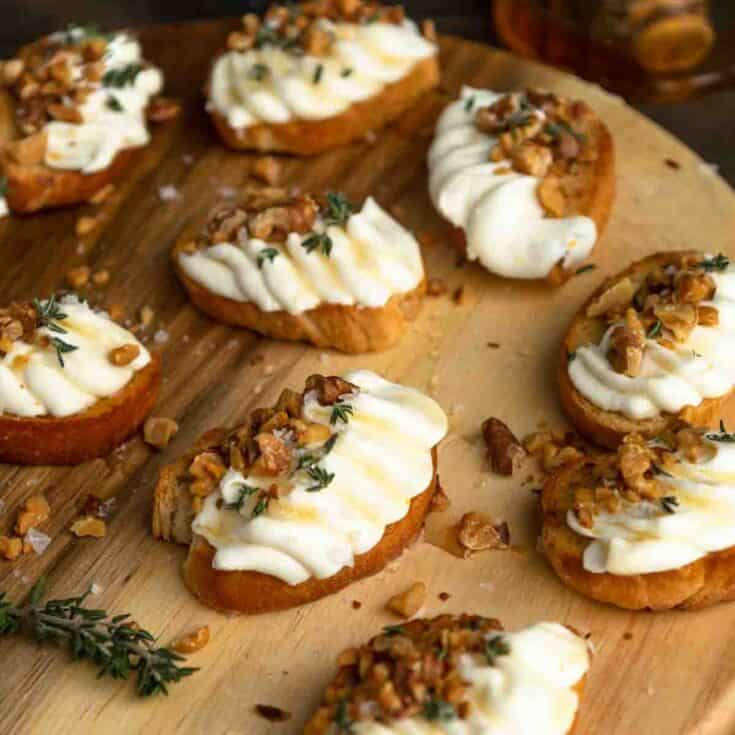 Image for Whipped Ricotta Crostini with Walnuts & Salted Honey