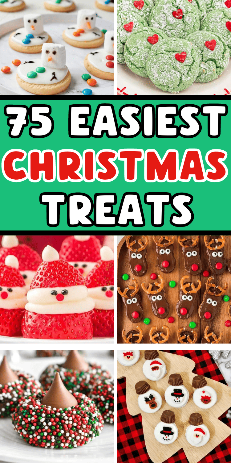 Quick and easy Christmas treats! These easy fun holiday treats are cute Christmas food gifts, snacks for a party or xmas treats for kids to make. Easy christmas treats to make, easy christmas treats to make food gifts, easy christmas cookies for kids simple holiday treats, christmas baking ideas treats easy, easy holiday treats gifts, no bake christmas treats easy for kids, xmas treats ideas easy diy, cute christmas desserts for a crowd, easy christmas sweets recipes, homemade christmas treats.