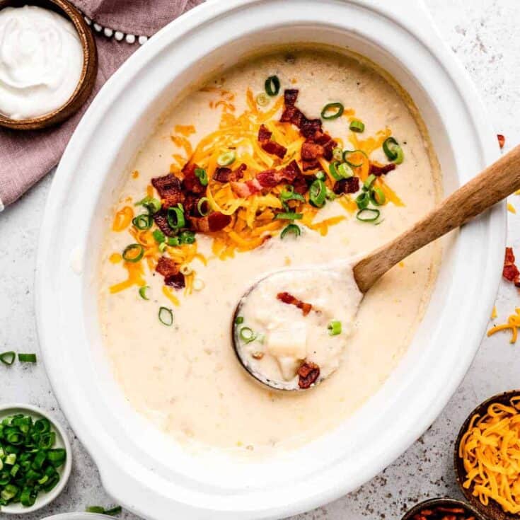 Image for Healthy Crockpot Loaded Baked Potato Soup