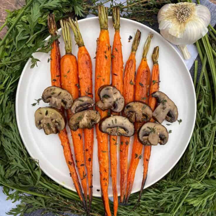 Image for Roasted Carrots and Mushrooms with Garlic and Thyme