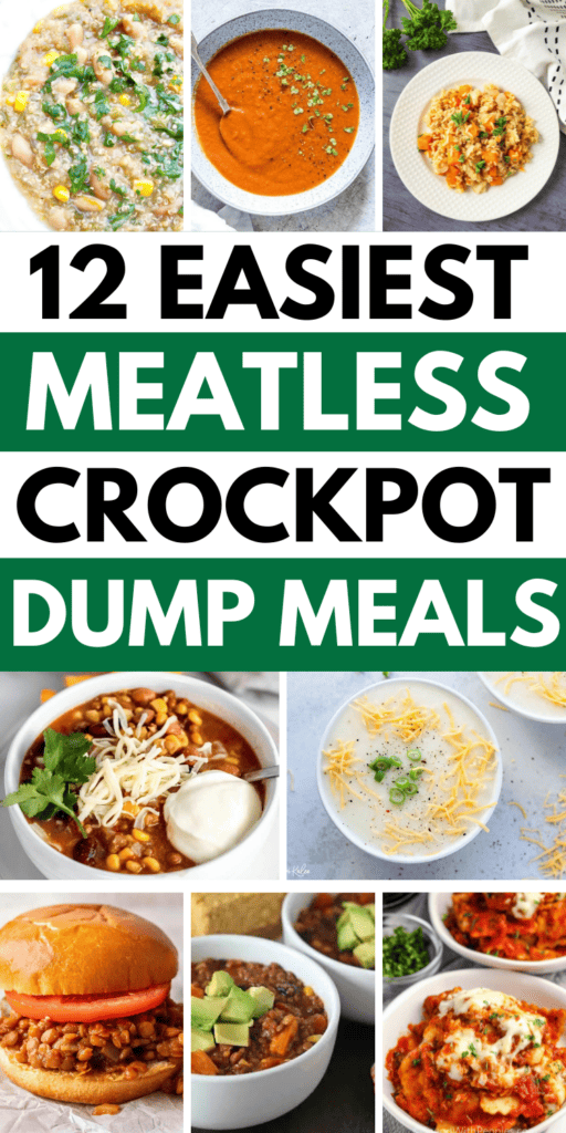 12 Easy Vegetarian Crockpot Dump Meals that Cook Themselves