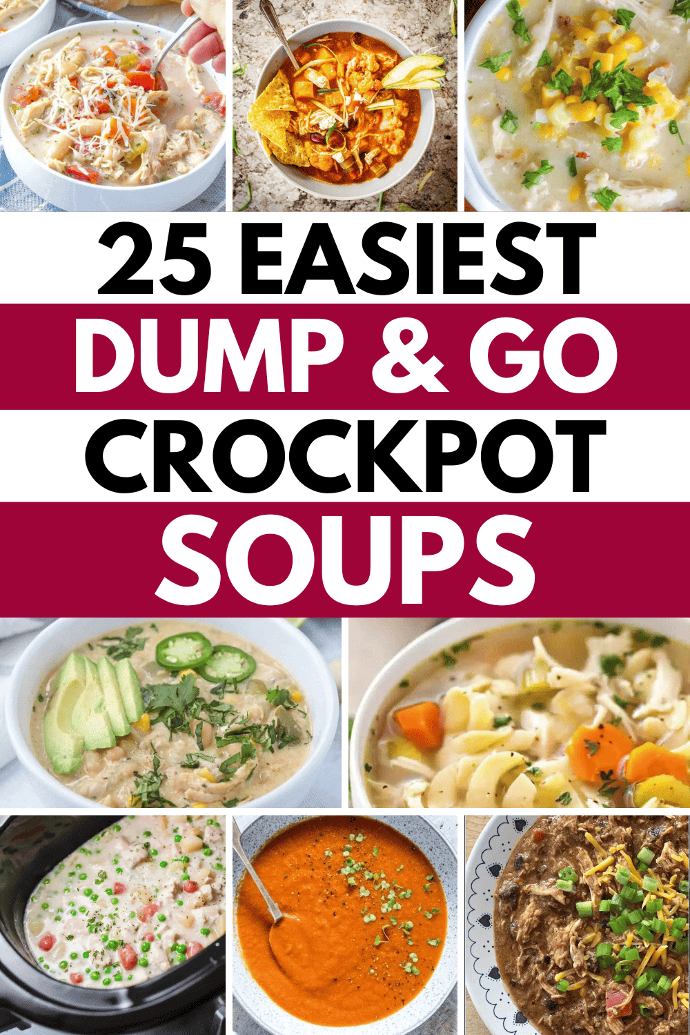 Quick and easy crockpot soup recipes! These easy dump crockpot soup recipes, easy crockpot soup recipes cold weather, dump recipes dinner crock pots, cold weather dinner ideas crockpot easy, easy crockpot recipes with few ingredients, easy crockpot soup recipes 5 ingredients, crockpot freezer dump meals easy recipes, best crockpot soup recipes ever, quick and easy dinner recipes for two simple weeknight meals, slow cooker soup recipes easy simple, easy lasagna soup recipe crockpot, simple soup.