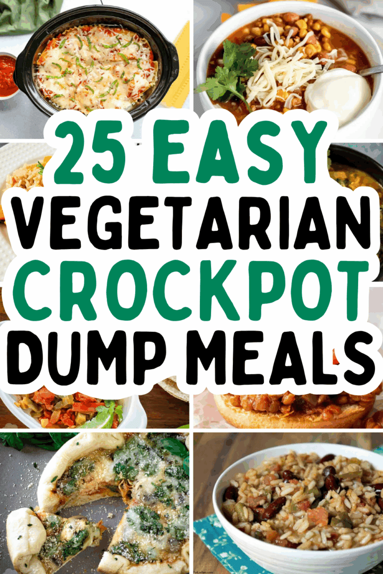 25 Easy Vegetarian Crockpot Dump Meals that Cook Themselves