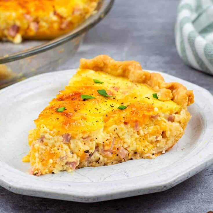 Image for 5-Ingredient Easy Ham and Cheddar Cheese Quiche