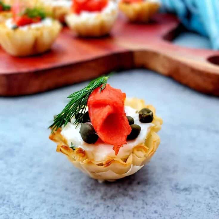 Image for Smoked Salmon Phyllo Appetizers