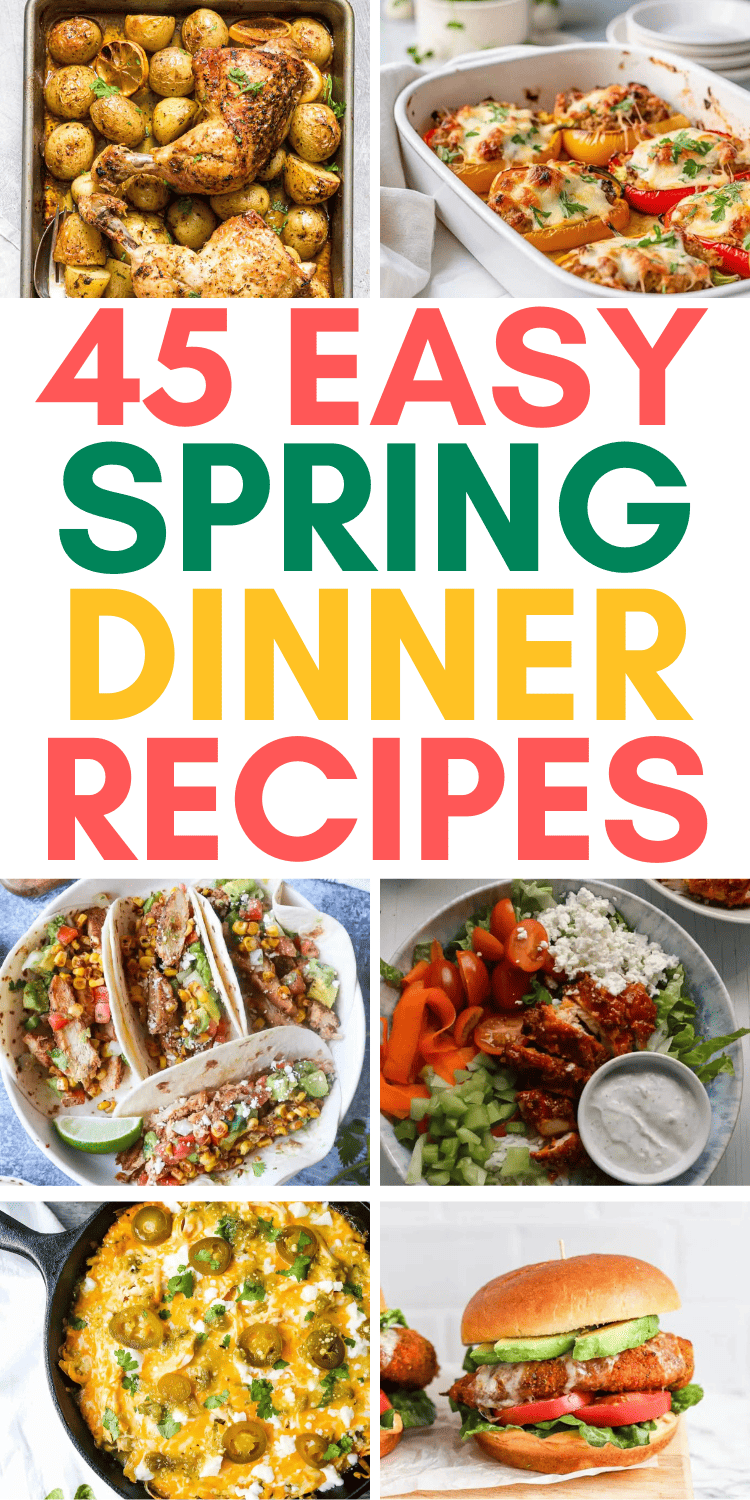 Easy spring meal ideas! These quick easy spring meals are easy dinner ideas for spring, easy spring meals dinners, healthy easy spring meals, easy spring meals families budget, easy spring dinner recipes weeknight meals, easy spring dinner recipes healthy, easy spring dinner party menu ideas, spring meals healthy easy recipes, easy spring lunch ideas, refreshing spring recipes dinner, spring meal ideas dinners, easy weeknight dinners healthy simple, easy summer dinner recipes for family.