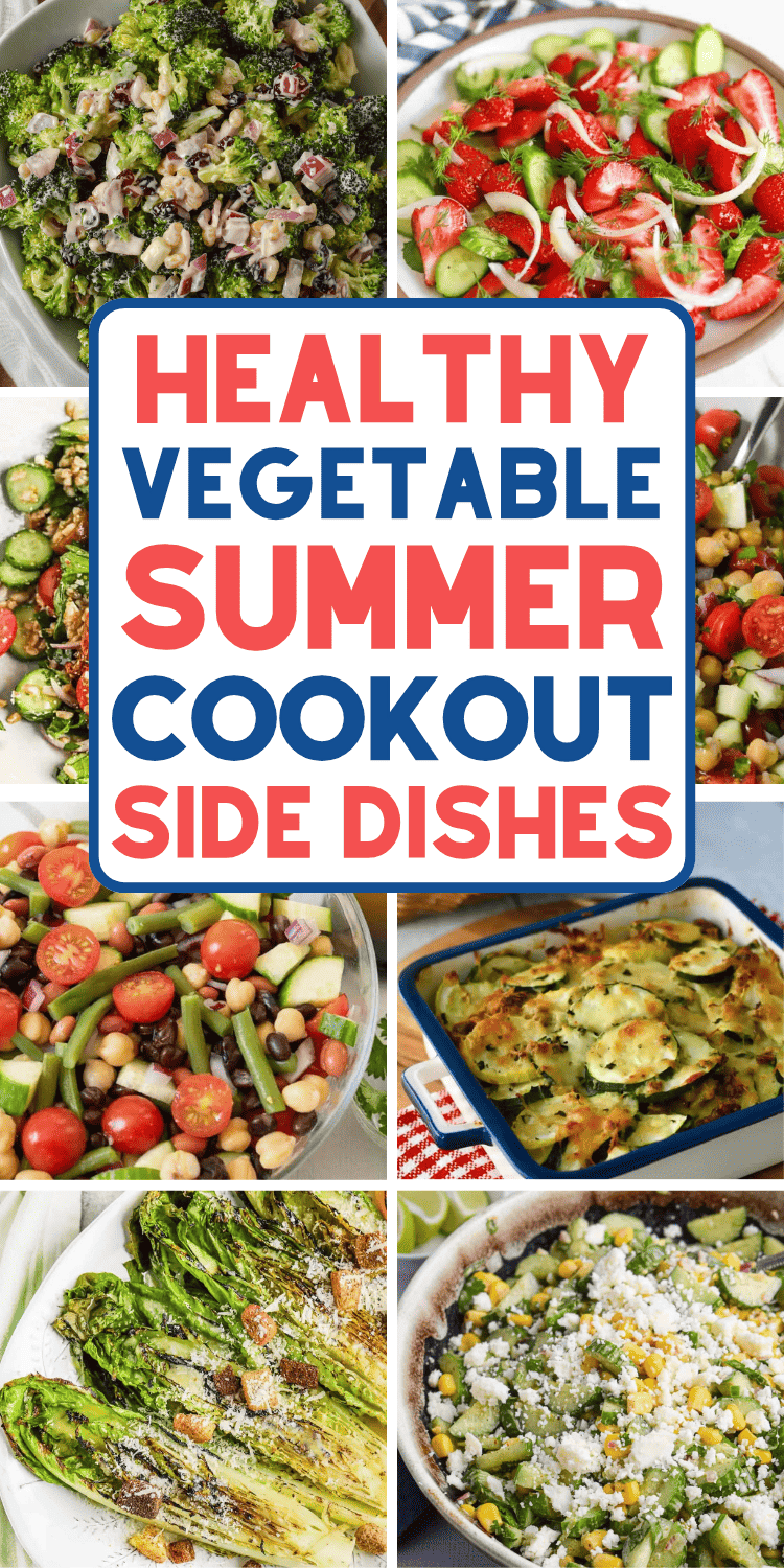 Easy summer vegetable side dishes! These veggie sides for steak, chicken, burgers, ribs, are healthy bbq side dishes veggie. BBQ veggie sides dishes, healthy side dishes for bbq parties summer potluck, healthy sides for summer bbq, bbq potluck side dishes summer, veggie sides for bbq, cold veggie side dishes for bbq, summer bbq veggie side dishes, summer vegetable sides, cookout side dishes vegetables, barbecue side dishes veggies, healthy summer picnic food ideas, bbq veggies in foil, bbq food.