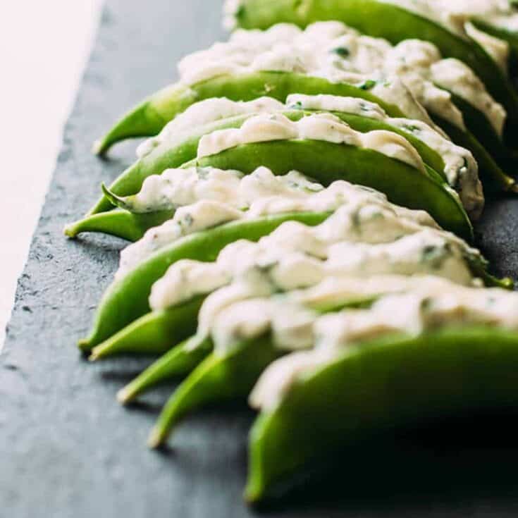 Image for Herb and Cheese Stuffed Snap Peas