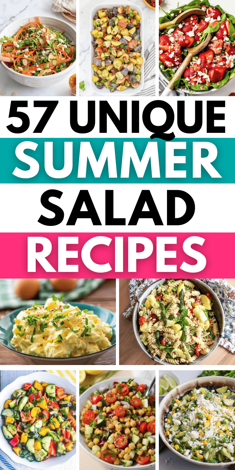 Summer salads for BBQ cookouts! These summer picnic salads easy recipes are make ahead summer salads for a crowd, summer salads for bbq simple, summer picnic salads potlucks, easy salads for a crowd family gatherings, bbq salads side dishes, salads for picnics potlucks, bbq cookout food summer parties, summer side salads bbq, cookout food ideas side dishes summer salads, bbq side salads summer, summer cookout salad recipes, pasta salad recipes for cookout, potato salad recipes for a crowd