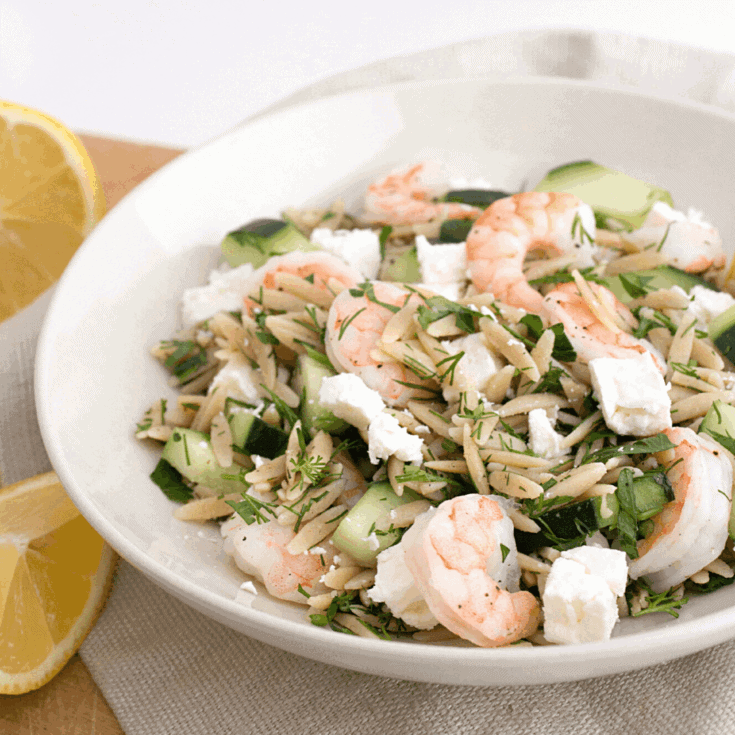 Image for Greek Orzo Salad with Shrimp & Feta