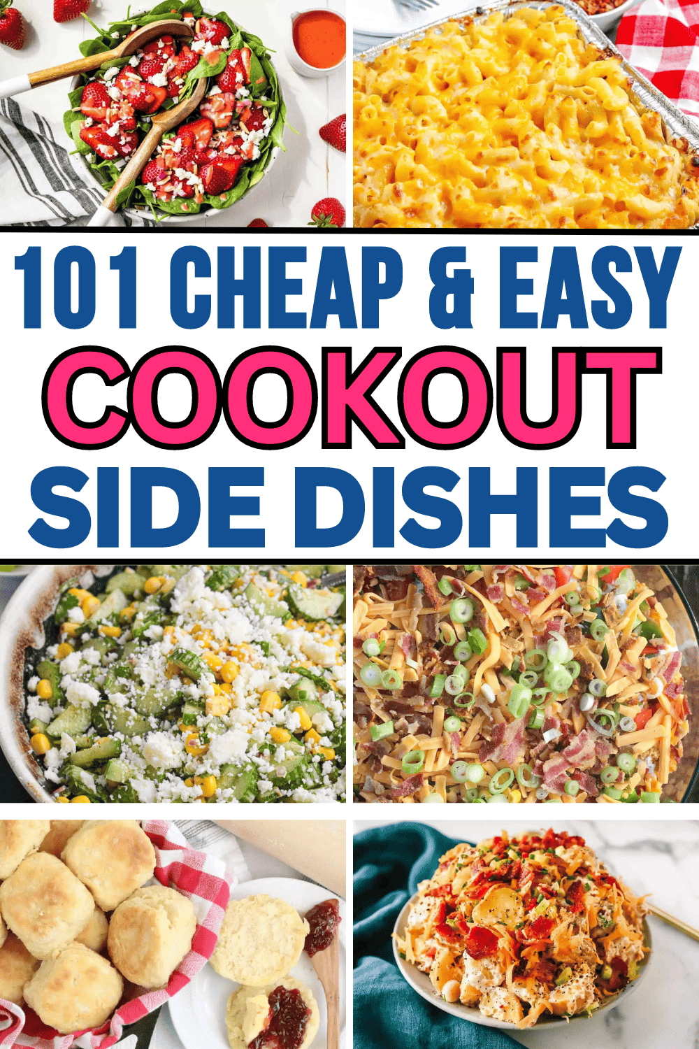 Best cookout side dishes for summer BBQ! These easy side dishes for bbq chicken, ribs, brisket, pork, and steak are easy summer side dish recipes. Cheap easy side dishes for cookout are simple cookout side dishes for a crowd easy, bbq cookout food side dishes, cookout food ideas side dishes, summer barbecue side dishes easy, memorial day cookout side dishes, summer cookout side dishes comfort foods, easy cookout food side dishes, sides for grilling burgers, cookout side dishes family gatherings.