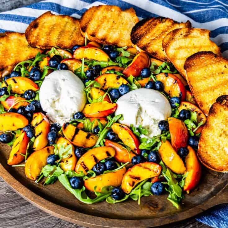 Image for Grilled Peach and Burrata Salad