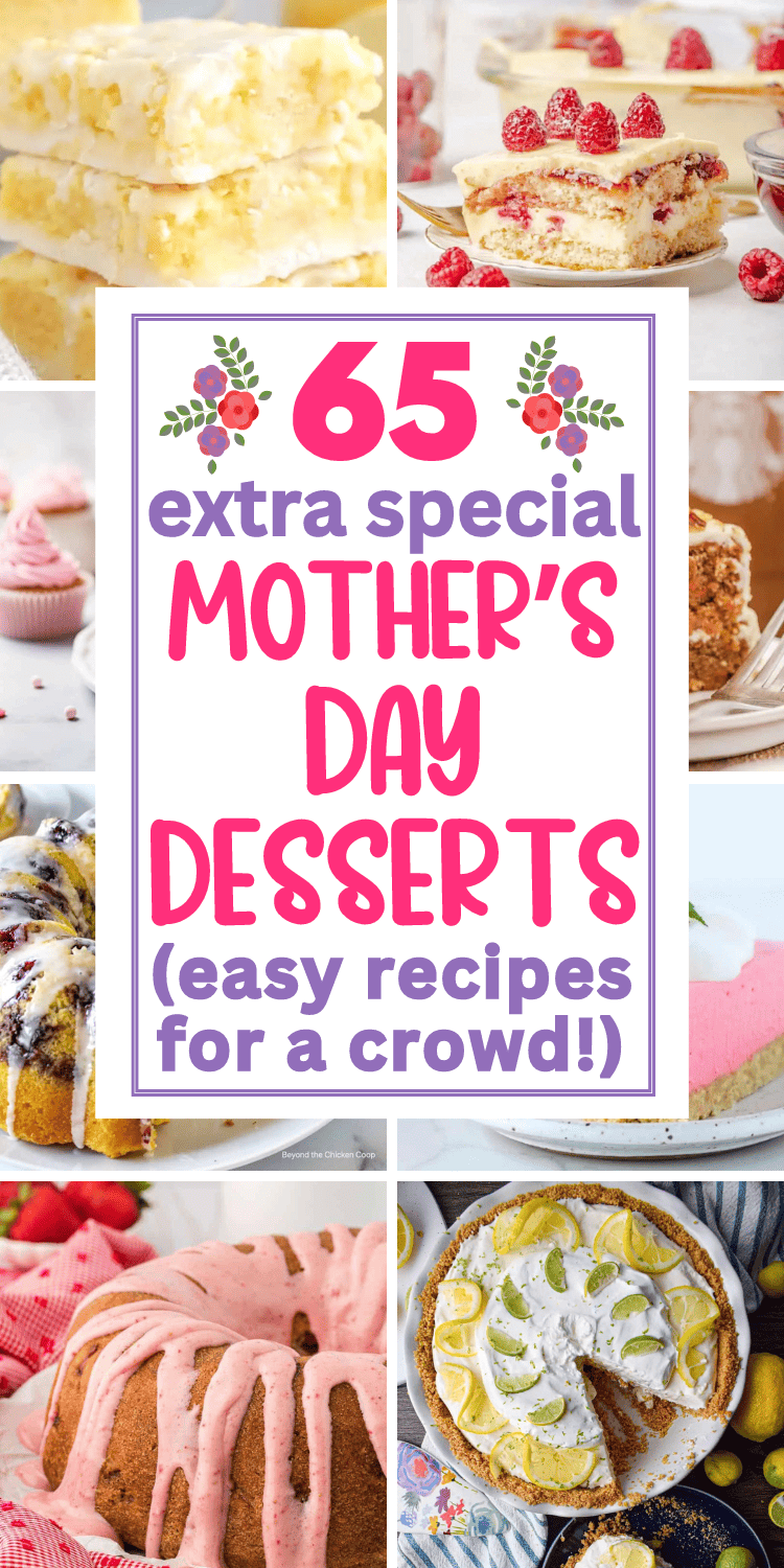 Fun Mother’s Day desserts recipes! These easy mothers day baking ideas are mother's day treats desserts, mothers day desserts recipes easy, mothers day dessert ideas chocolate, mothers day treats desserts boxes, mother’s day dessert ideas easy,  mothers day cupcakes ideas mom, mothers day cake ideas simple, mothers day treat ideas desserts, mothers day dessert cookies, mothers day dinner ideas meals, desert recipes for mother’s day, desert recipes for mother s day, easy fancy dessert recipes