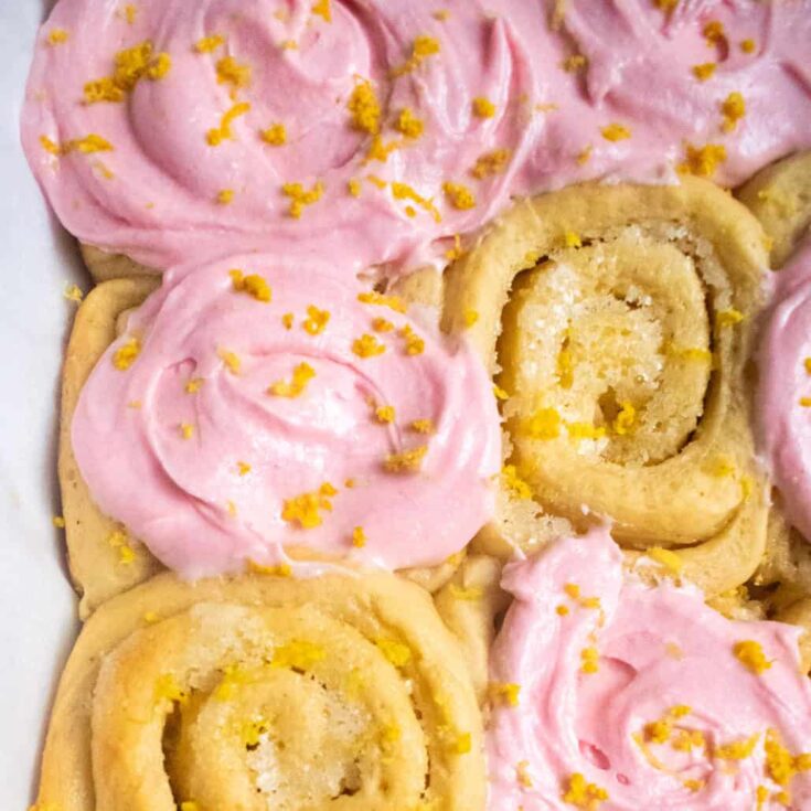 Image for Lemon Sweet Rolls With Raspberry Frosting