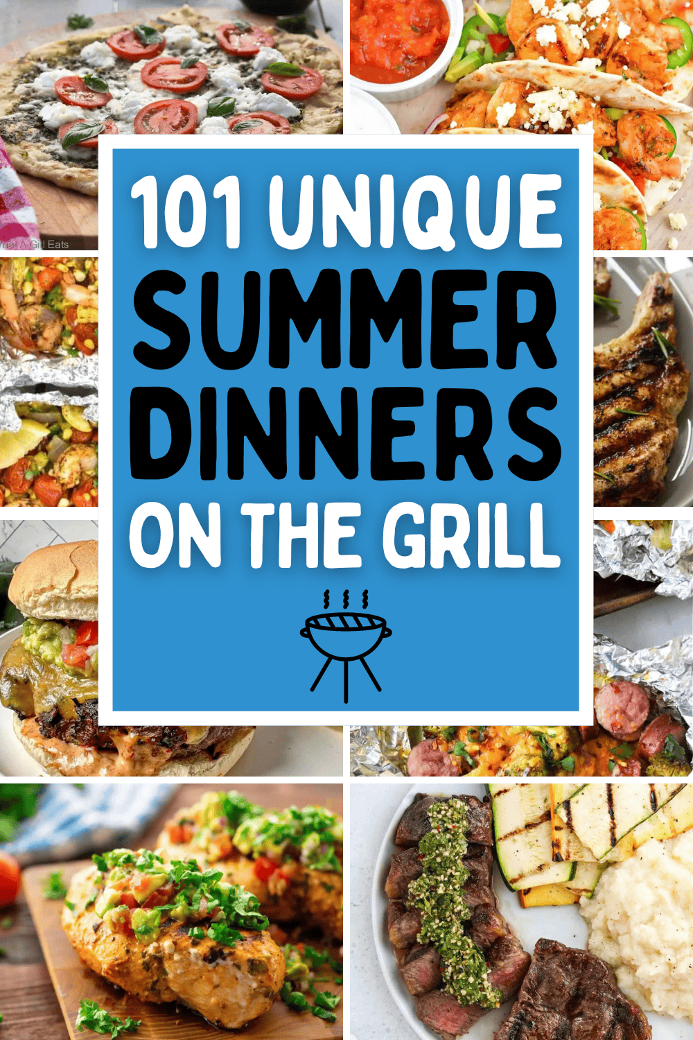 Fun summer grilling recipes for dinner! Easy things to grill for dinner, like flavorful recipes for grilled chicken, steak, ground beef burgers, pork loin, brisket, sausage, seafood and more! Easy grilling recipes simple healthy, grilled dinner ideas summer easy, summer grilling recipes dinner meals, what to grill for dinner meat, grill meals for a crowd, grilled food ideas outdoor, cookout food, bbq menu, man food, dinners on the grill ideas, summer dinner ideas grill bbq, summer grill recipes.