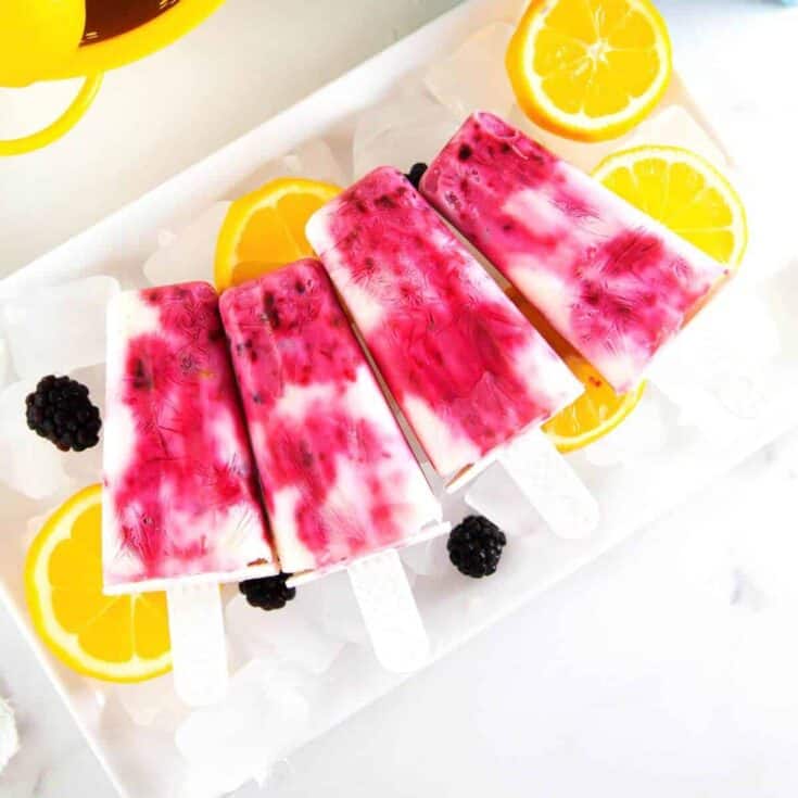 Image for Blackberry Yogurt Popsicles