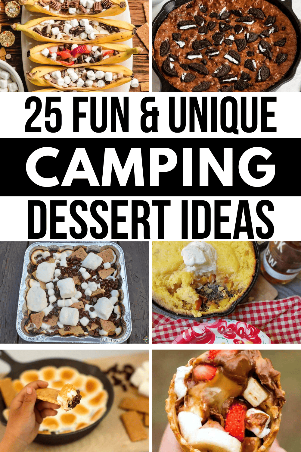 Easy camping dessert recipes! Fun campfire treats recipes and easy camping food ideas for a crowd. The best camping treats over fire, easy camping desserts simple, campfire desserts foil packets, camping snacks for kids easy, campfire recipes dessert, campfire snacks fire pits camping foods, campfire food ideas outdoor cooking, easy campfire food kids fun, bbq dessert ideas summer, pie iron recipes campfire dessert, campfire dutch oven recipes desserts, camping meal, camping desserts make ahead.