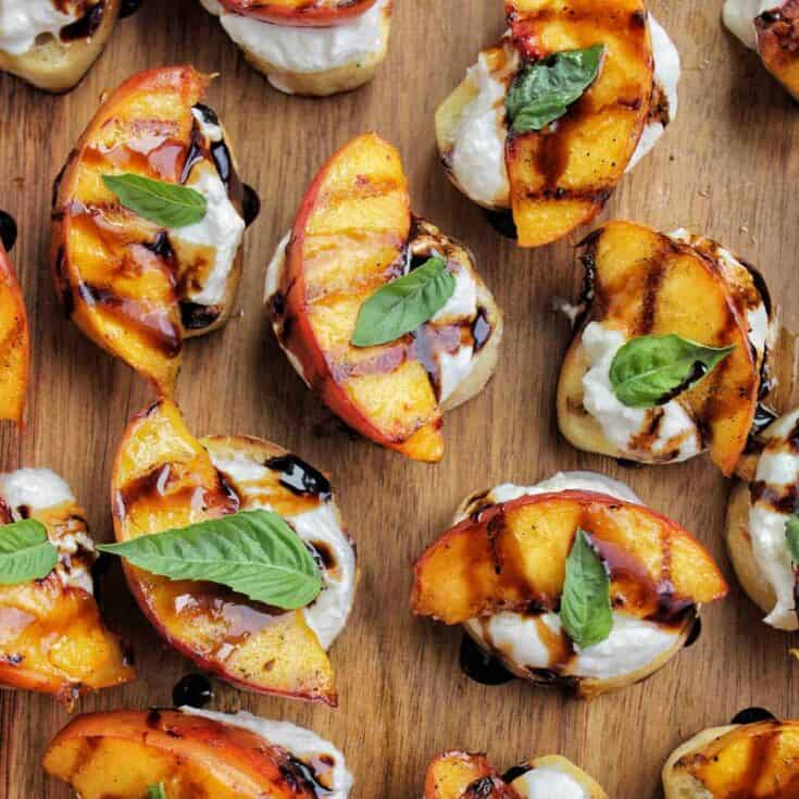 Image for Grilled Peach and Ricotta Crostini