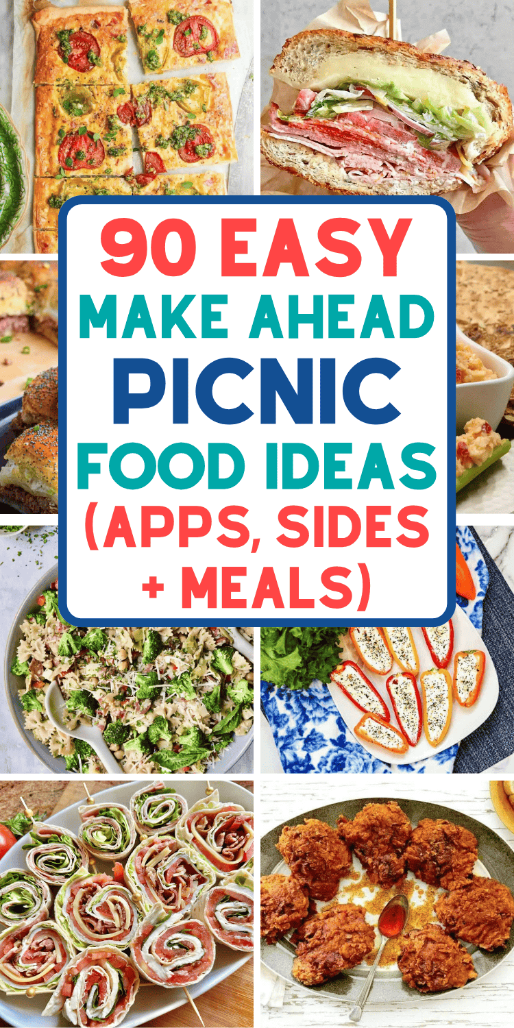 Easy picnic meal ideas and simple summer picnic finger foods! These quick and easy picnic food lunch ideas, summer picnic food ideas snacks appetizers, easy picnic food ideas for two summer, picnic food recipes summer, picnic food ideas for a crowd summer potluck recipes, picnic food ideas aesthetic simple, simple beach picnic aesthetic, picnic sandwiches make ahead, summer picnic dinner ideas, best cold picnic food, picnic side dishes healthy, family picnic foods ideas, picnic date menu ideas.