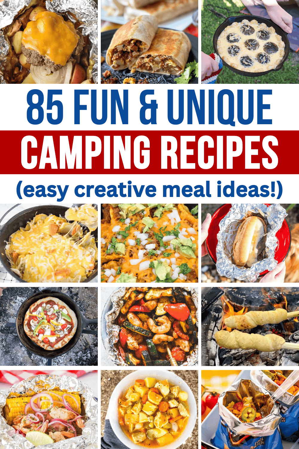 Easy summer camping meals! These fun camping meals easy make ahead recipes, meal ideas for camping easy recipes, camping recipes easy outdoor cooking, easy dutch oven recipes for camping meal ideas, premade food for camping meal ideas, best camping meals for large groups, easy camping meals dinner over fire, food for camping aesthetic, easy food for camping ideas, cast iron camp food ideas, foil packets for camping campfire foods, campfire cooking recipes kids, easy camping dinner ideas families