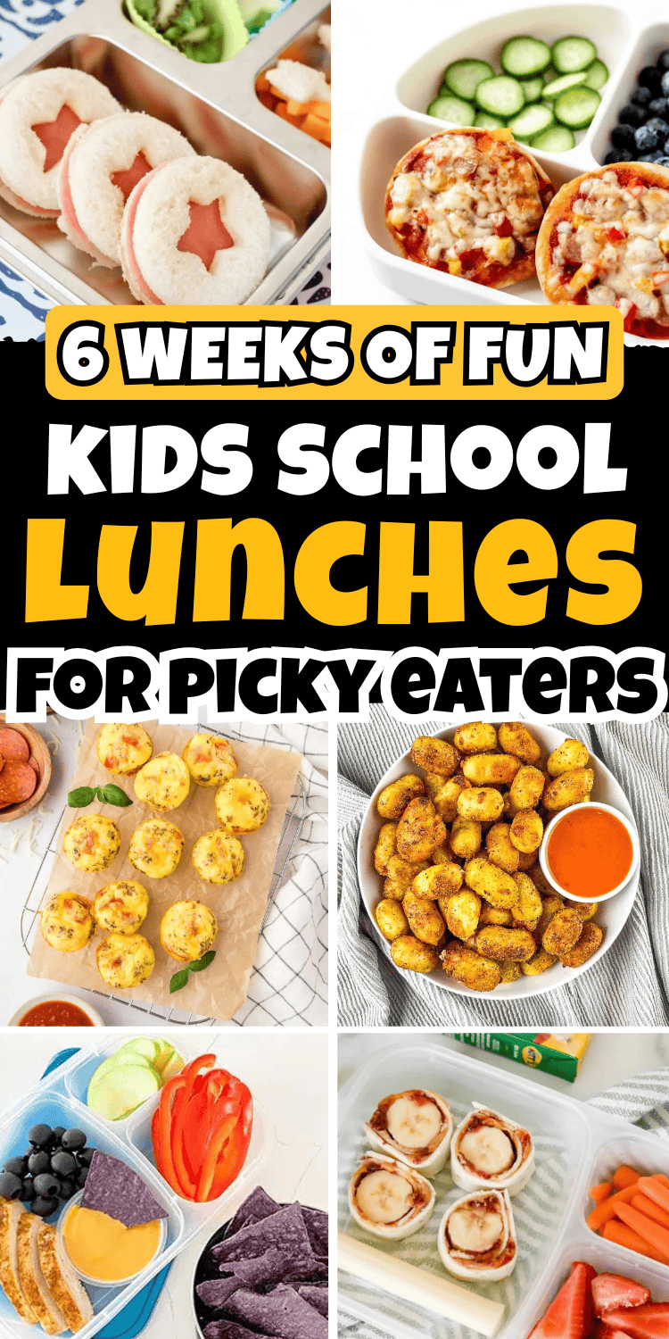 Easy kids lunch ideas for school! How to make kid-friendly lunches they’ll actually eat! These school lunch box ideas include non sandwich lunches, bento box lunch ideas and healthy cold school lunches for picky eaters. Packed School Lunch Ideas For Kids, Ideas For Kids' Lunch Packing, Preschool Friendly Lunches, Kid approved meals, Cold Lunchbox Ideas For Kids, Lunch Ideas Kids, back to school lunch ideas, Kids Lunchables Lunchbox Ideas, school lunch ideas aesthetic, school lunch snacks, picky eater lunch easy, Simple School Lunches For Kids, Packed Lunches For Kids, Cold School Lunches, Kid Lunch Ideas For Picky Eaters, On The Go Lunches For Kids, Bento School Lunch Ideas For Kids, Bento Style Lunch Ideas, School Lunches For Kindergarten, Picky Eater Kids Lunch Ideas, Lunch Box Ideas.