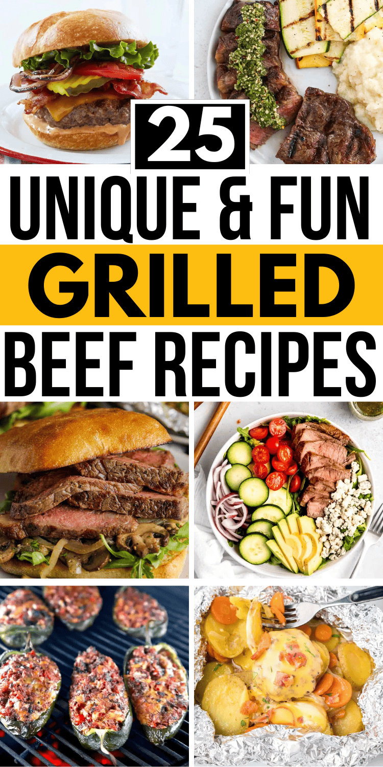Easy summer beef grilling recipes! Fun grilled dinners with steak, burgers, beef ribs, and beef kabobs for quick summer meals. Bbq grill recipes beef, summer grilling recipes ground beef, summer ground beef recipes easy dinners, beef bbq recipes grill, grilled steak dinner ideas meals, dinner on the grill ideas meat, meat ideas for dinner grill, outdoor grill meal ideas, things to grill for dinner, what to grill for dinner meat, grill meals for a crowd, grilled food ideas outdoor, cookout food.
