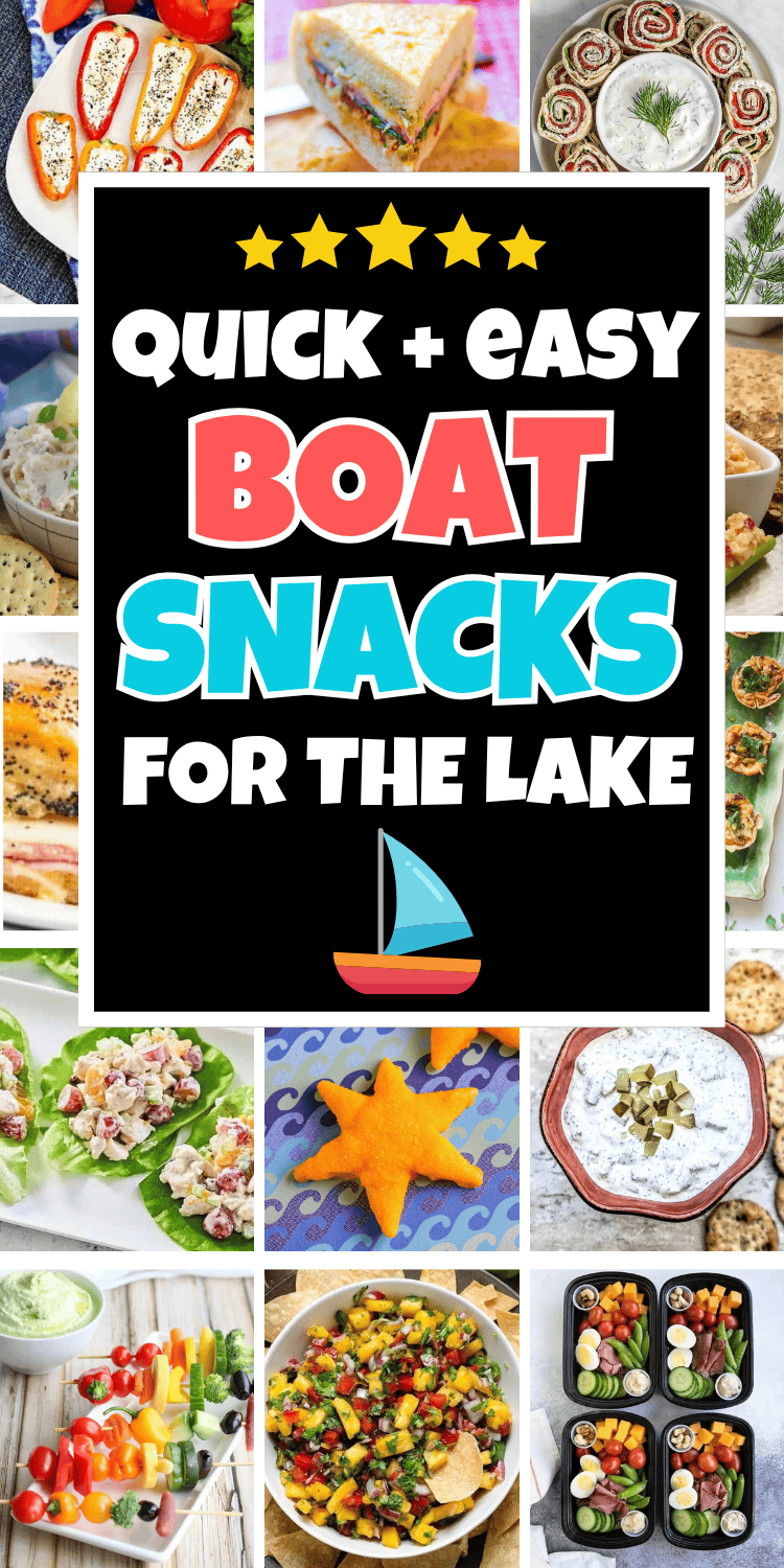 Easy boating food ideas! Fun boat snacks, easy boat meals and the best food to take on the boat. Boat snacks ideas summer, easy boat food ideas, snacks for boating, boating snacks, lake snacks, boating food ideas summer, beach snacks for adults, beach day food, vacation snacks, float trip food, pool snacks, lake house food ideas, easy picnic food, beach snacks ideas families, food for boating day, lunch ideas for the boat, dinner on the boat ideas, good food for boating, boat snacks for adults.