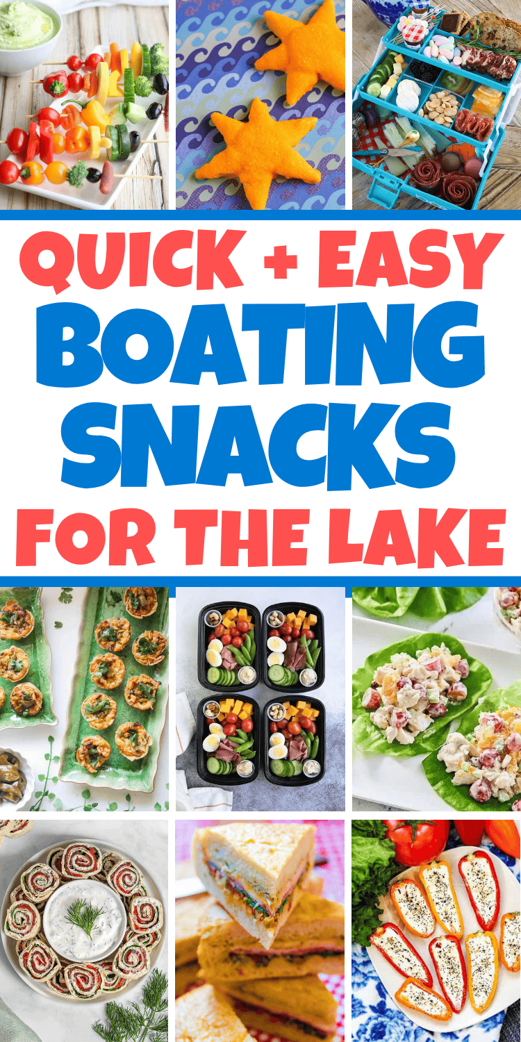Easy boating food ideas! Fun boat snacks, easy boat meals and the best food to take on the boat. Boat snacks ideas summer, easy boat food ideas, snacks for boating, boating snacks, lake snacks, boating food ideas summer, beach snacks for adults, beach day food, vacation snacks, float trip food, pool snacks, lake house food ideas, easy picnic food, beach snacks ideas families, food for boating day, lunch ideas for the boat, dinner on the boat ideas, good food for boating, boat snacks for adults.