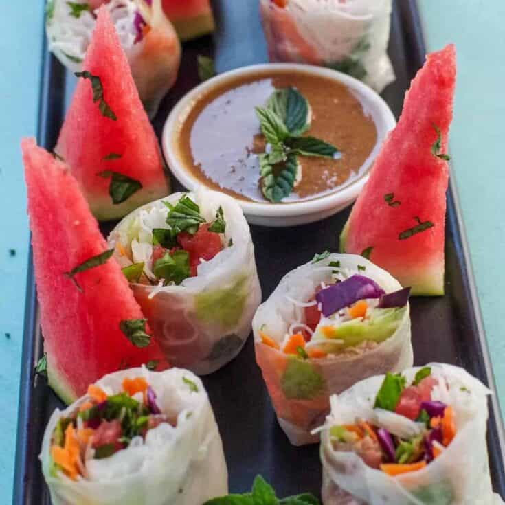 Image for Watermelon Prosciutto Vietnamese Salad Rolls
