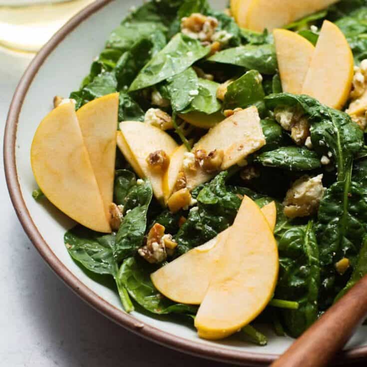 Image for Spinach Apple Salad with Maple Dijon Dressing