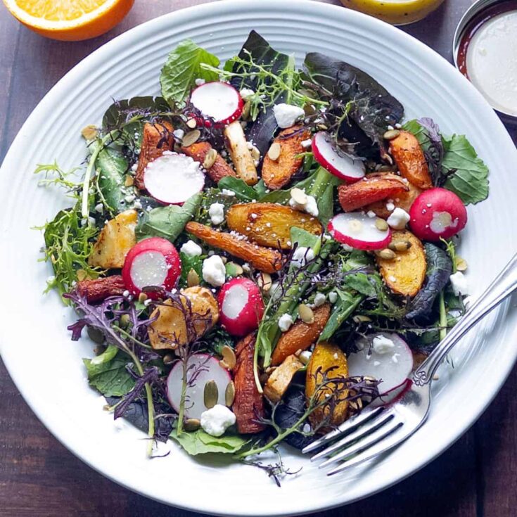 Image for Roasted Carrots and Parsnips Salad with Citrus Dressing