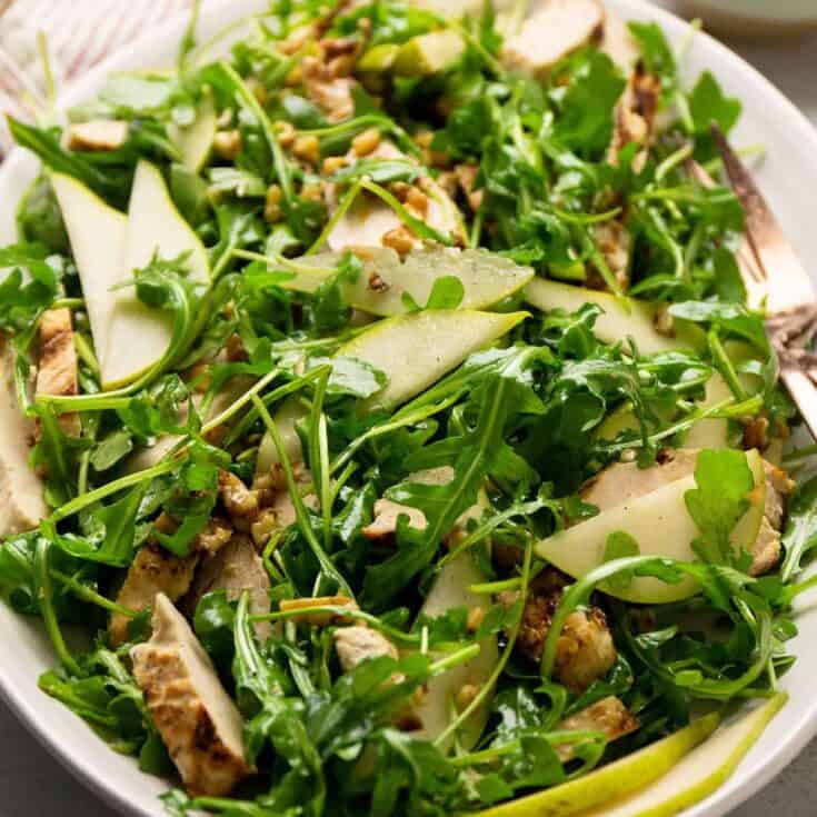 Image for Grilled Chicken Arugula Salad with Pears and Walnuts