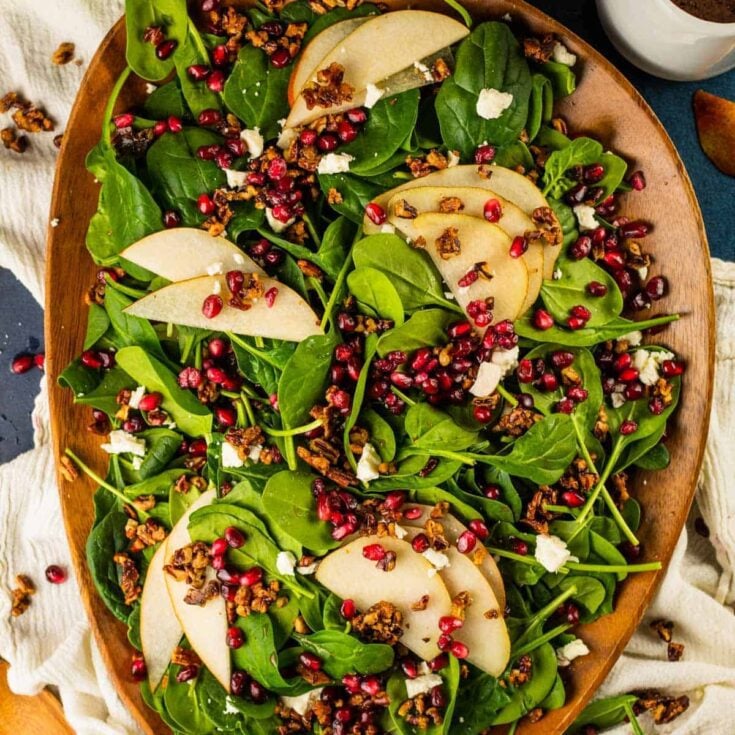 Image for Pear Pomegranate Spinach Salad