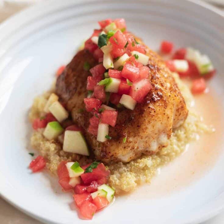 Image for Chili-Rubbed Fish with Watermelon Salsa