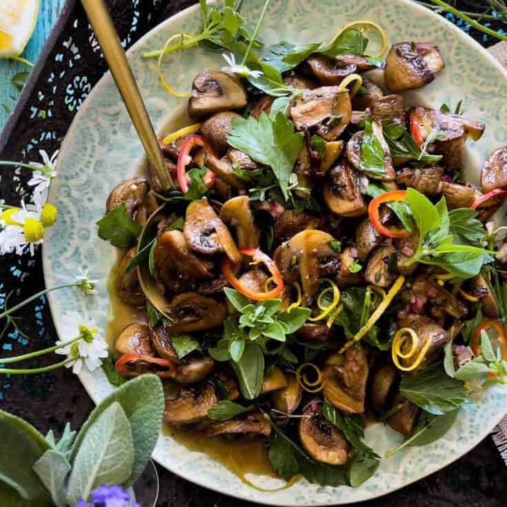 Image for Mushroom Salad with Lemon Maple Vinaigrette