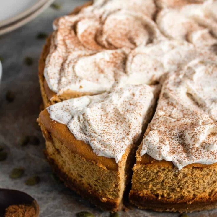 Image for Spiced Pumpkin Cheesecake with Oat Crust