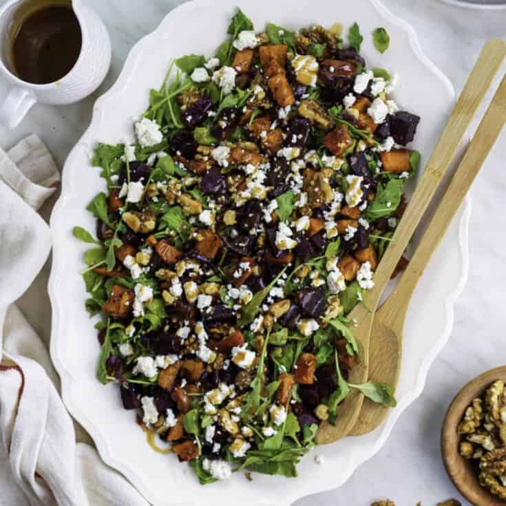 Image for Fall Roasted Sweet Potato Beet Salad with Feta