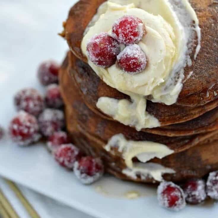 Image for Gingerbread Pancakes with Sugared Cranberries