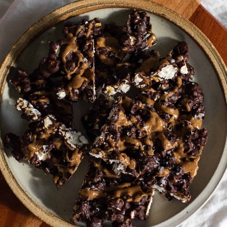 Image for Salted Dark Chocolate Popcorn Bark