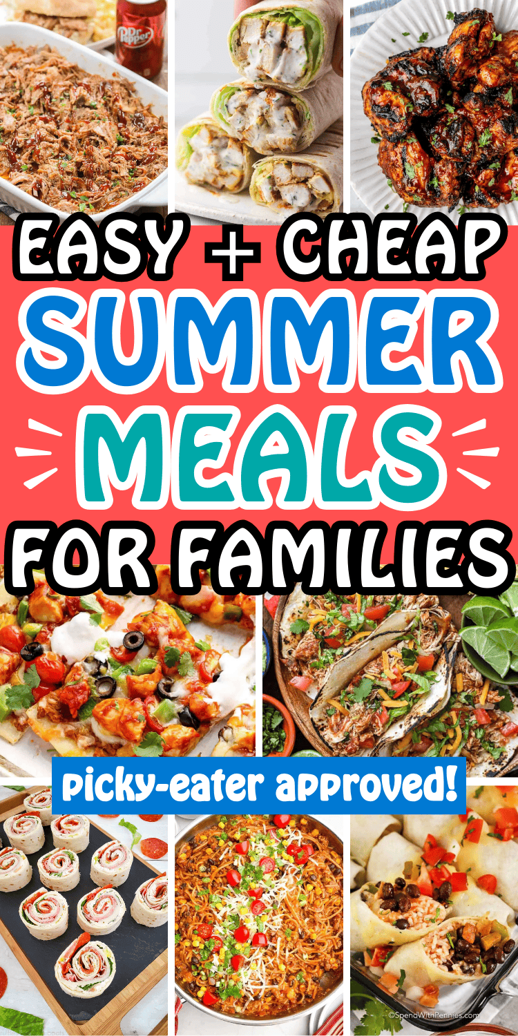 Cheap summer meals! These affordable summertime meals are quick and cheap dinner recipes for hot weather. Budget friendly meals, cheap summer dinner recipes, simple summer meals, low effort meals, cheap simple dinners, easy throw together meals, dirt cheap meals, simple summer dinner ideas, summer meals dinner families, inexpensive healthy meals, super cheap dinners, quick summer meals, cheap weeknight meals, cheap dinners for a family budget, cheap healthy meals, summer lunch ideas, summer meals for hot days, frugal meals, cheap quick dinner ideas, cheap and easy dinner ideas families, cheap meals on a budget, fast cheap dinner ideas, budget meal planning, easy meals on a budget family, super cheap meals, struggle meals recipes, broke meals ideas, healthy affordable meals, low cost meals.