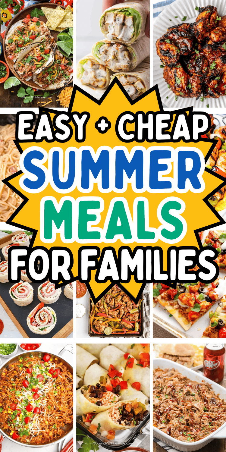 Cheap summer meals! These affordable summertime meals are quick and cheap dinner recipes for hot weather. Budget friendly meals, cheap summer dinner recipes, simple summer meals, low effort meals, cheap simple dinners, easy throw together meals, dirt cheap meals, simple summer dinner ideas, summer meals dinner families, inexpensive healthy meals, super cheap dinners, quick summer meals, cheap weeknight meals, cheap dinners for a family budget, cheap healthy meals, summer lunch ideas, summer meals for hot days, frugal meals, cheap quick dinner ideas, cheap and easy dinner ideas families, cheap meals on a budget, fast cheap dinner ideas, budget meal planning, easy meals on a budget family, super cheap meals, struggle meals recipes, broke meals ideas, healthy affordable meals, low cost meals.