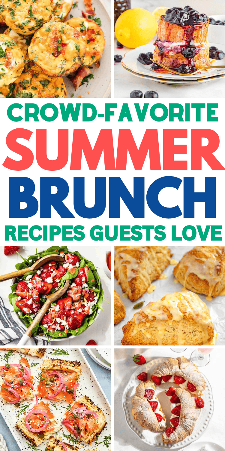 Fun summer brunch recipes! Delicious summer breakfast ideas and easy brunch foods for the best summer brunch spread. Summer brunch buffet, brunch potluck ideas, summer party food, summer appetizers, luncheon menu, spring brunch ideas, summer brunch food ideas party, picnic brunch Ideas, summer brunch ideas, outdoor brunch recipes, summer food, birthday brunch food, garden party food ideas, brunch party ideas, brunch picnic recipes, brunch spread ideas, grill brunch ideas, brunch lunch recipes, yummy brunch recipes, baby shower brunch food, breakfast get together ideas, summer sunday brunch ideas, summer brunch menu ideas for a crowd, breakfast grazing table, brunch ideas for potluck, easy fancy brunch ideas, brunch banquet ideas, small brunch menu ideas, ladies brunch recipes, brunch salad